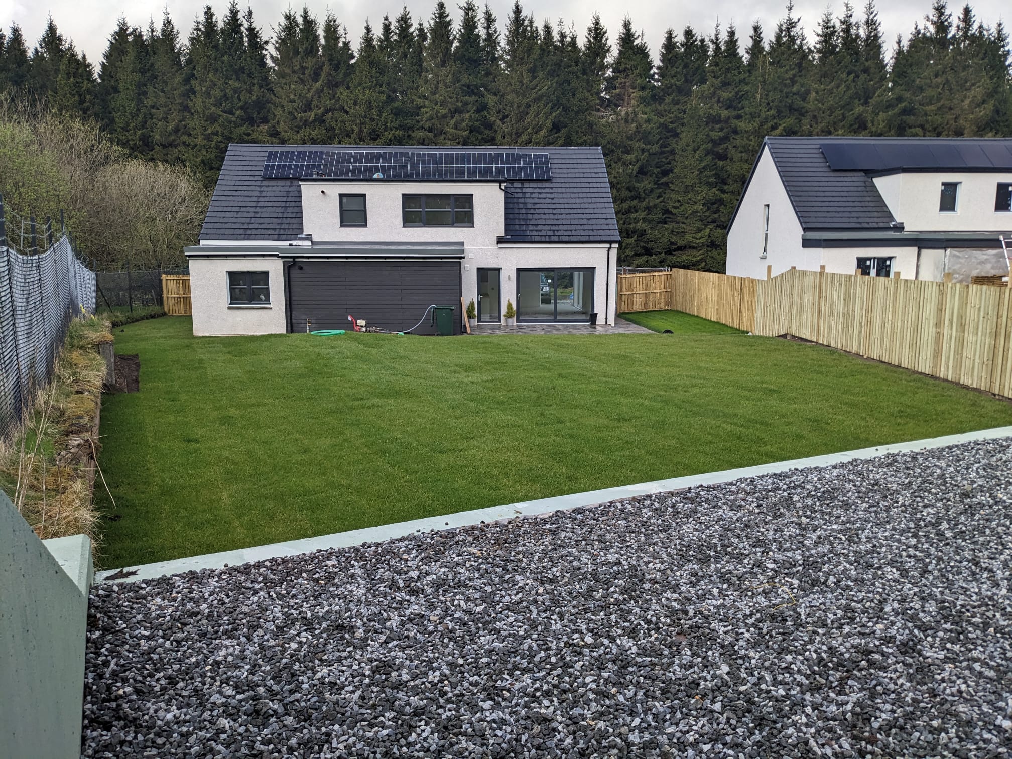 Finished rear garden, fencing and contemporary external finishes
