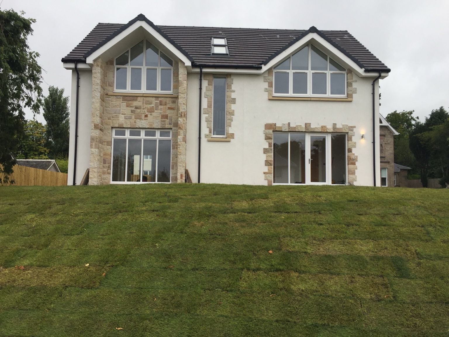 Front elevation of the completed architect-designed home